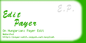 edit payer business card